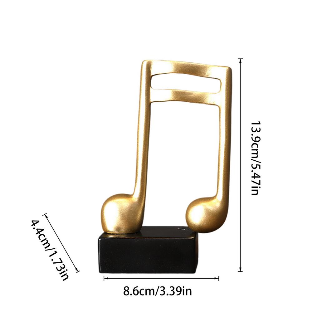 

Музыкальные ноты, статуэтки, креативное украшение для дома, смоляная золотая скульптура, фортепиано, офисный стол, телевизор, шкаф, украшения, домашний декор