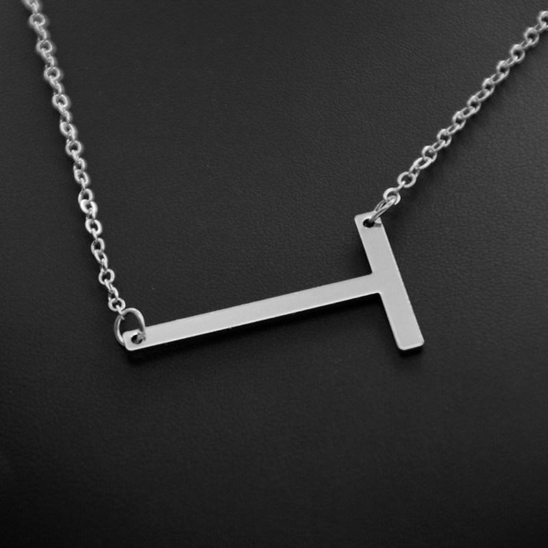 Kvinne 26 engelske bokstaver Ornament Ripple Chain Personlig brevkjede