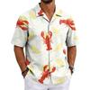 Men's Cuban Collar Shirt Hawaiian Summer Casual