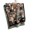 Forest Animal-Themed Faux Cashmere Scarf – Colorful Cartoon Animal Jacquard Neck Warmer/Shawl