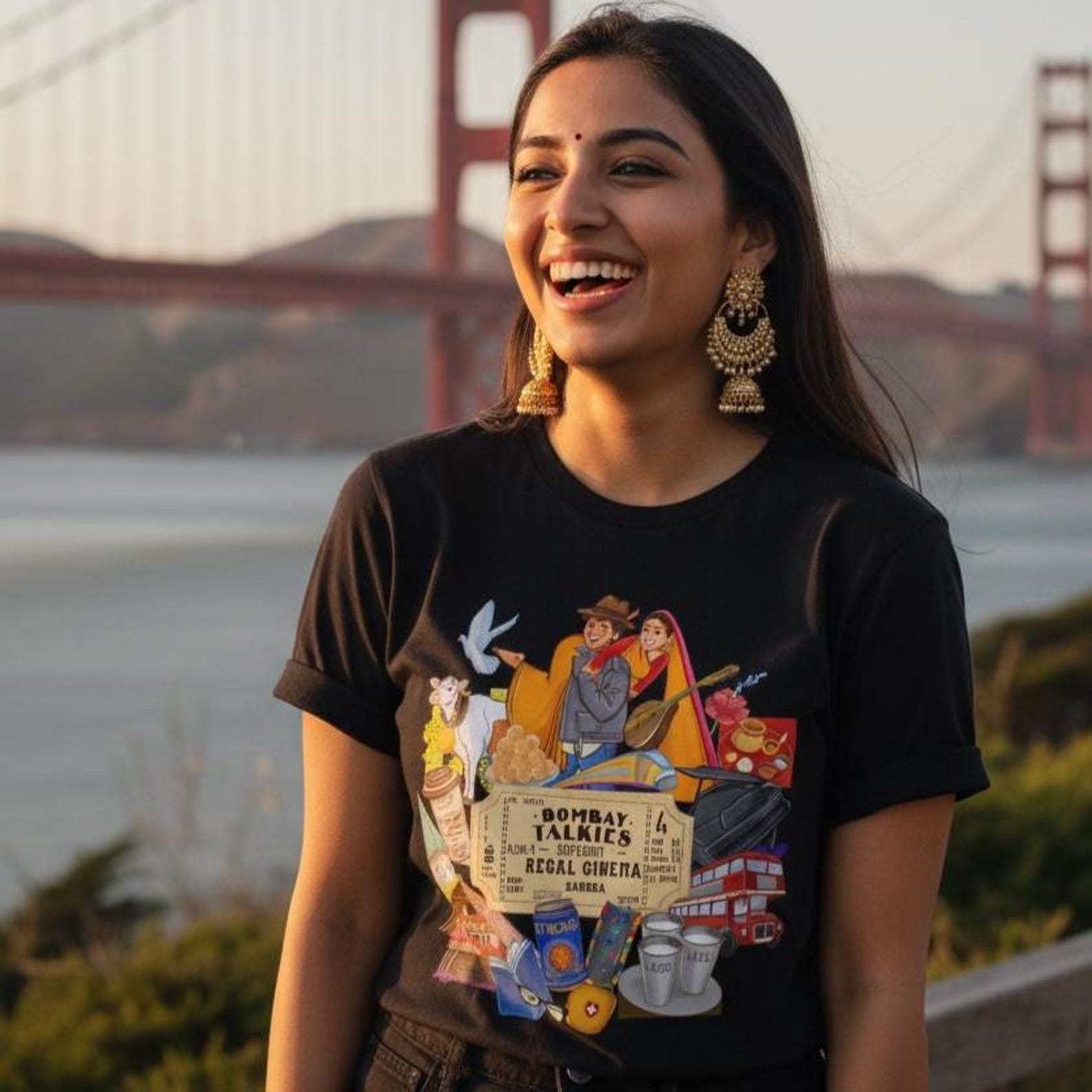 DDLJ cotton crewneck | Shah Rukh Khan, Bollywood graphic tshirt, SRK fan M