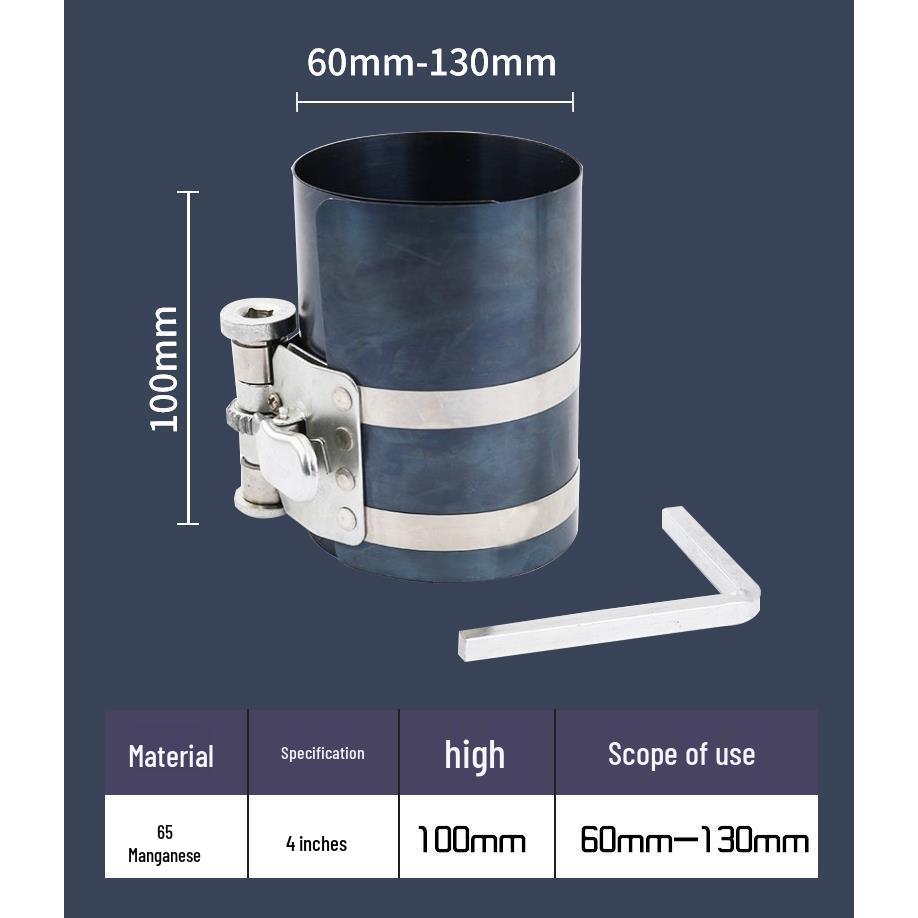 Piston Ring Compressor & Caliper Set: Hose Clamp, Band Clamp, Piston Spreader, Assembly/Disassembly Auto Repair Tool