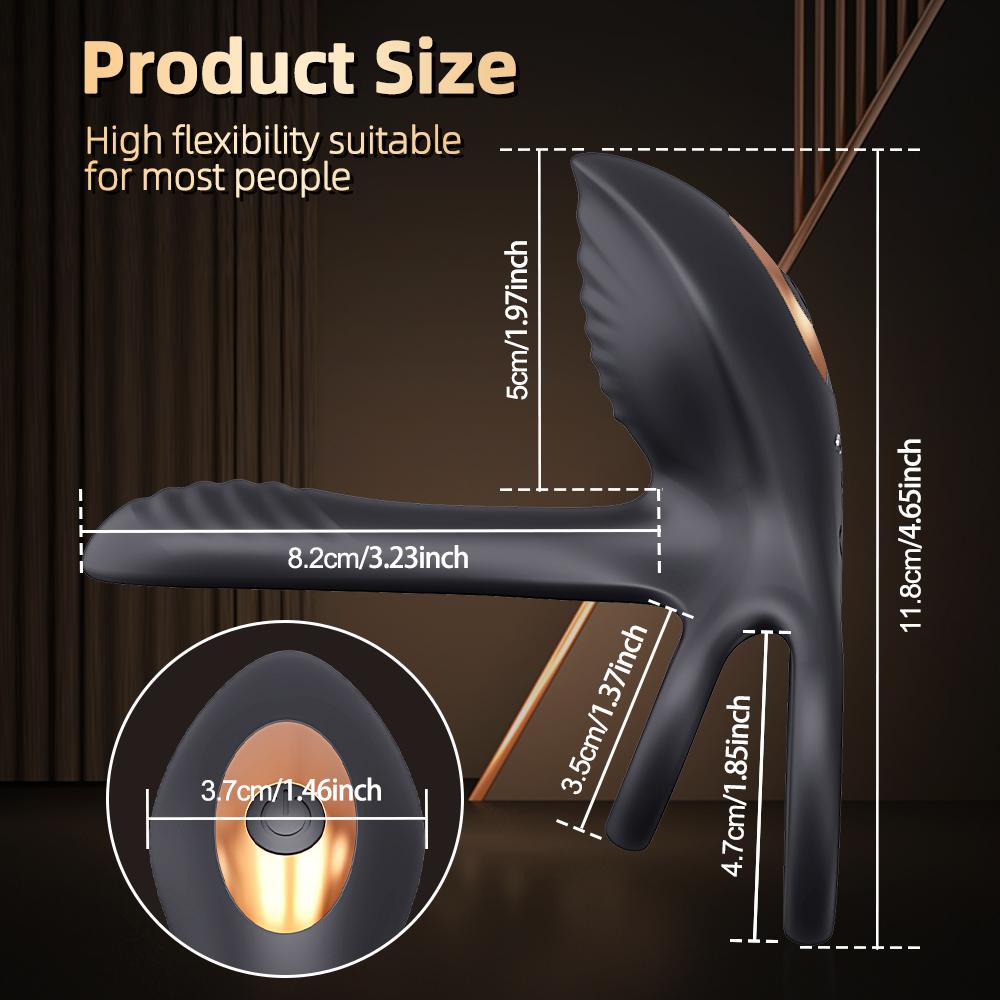 Vibrating Cock Double Ring for Men Penis Trainer Climax Clitoris G-spot Stimulator Vibrator Sex Toys for Couples Ejaculation Delay Ring Adult Supplies