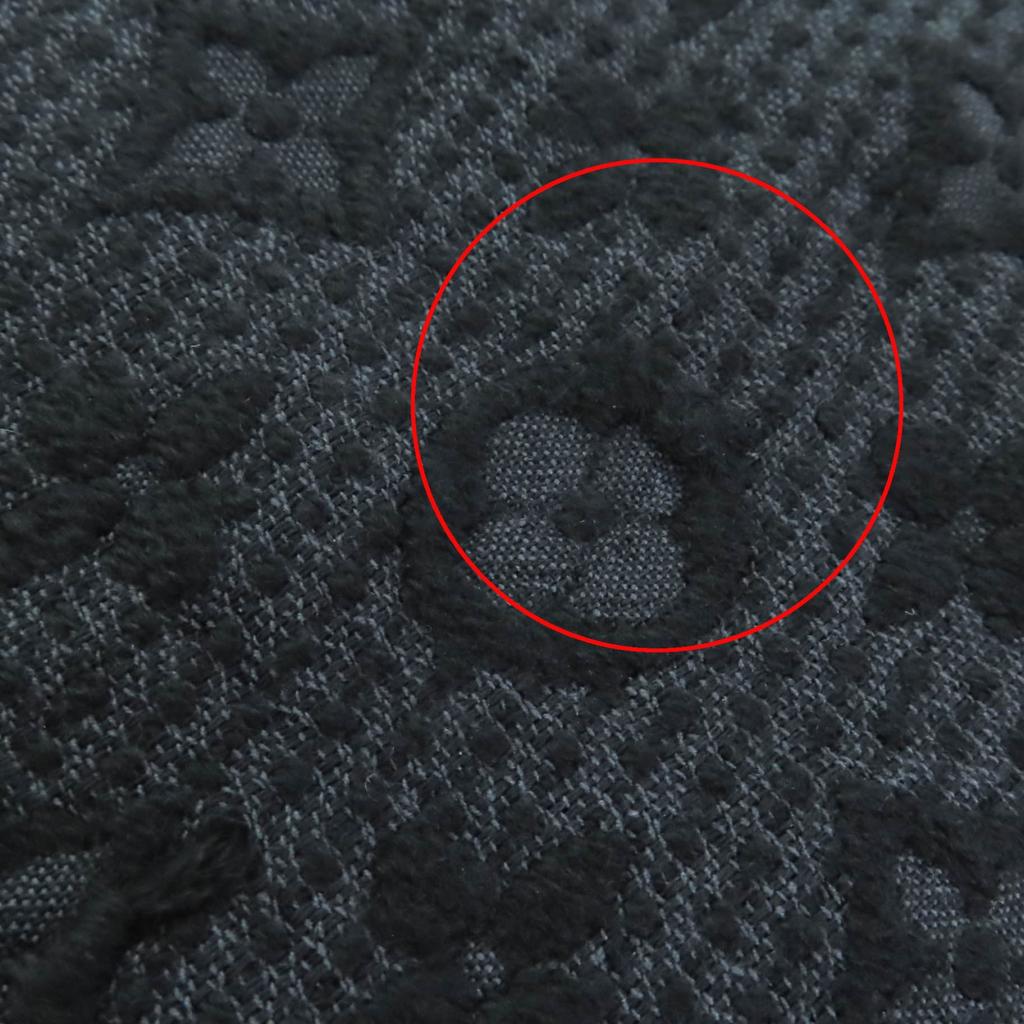 Great LOUIS VUITTON Scarf Monogram Classic Black Wool Mens M70520 Used