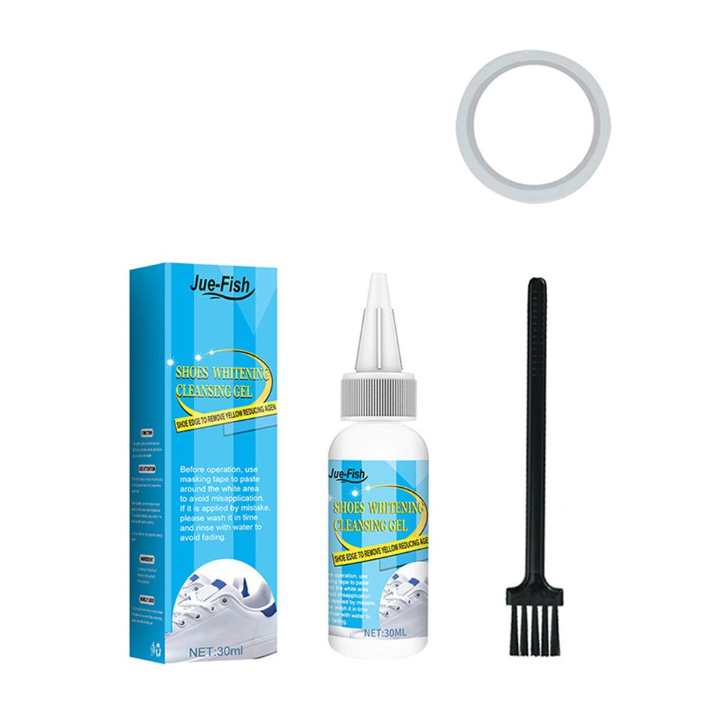 30/100 мл Очиститель для белой обуви с лентой и щеткой Набор для отбеливания обуви Многофункциональный набор для чистки обуви для белой обуви Кед 30ml