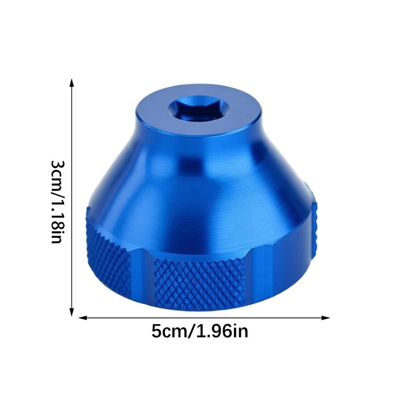 Cycle Service Bearing Cup Tool 16 Tooth 44 Mm Aluminum Body Remover for Bike Repair and Storage Use Daily Tasks