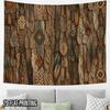 2D Flat - 2D Flat - 2D Flat Print 1pc Tapestry Tree Bark Pattern Feather Wall Hanging Rustic Home Decor Ideal Interior Decor for Bedrooms, Living Room