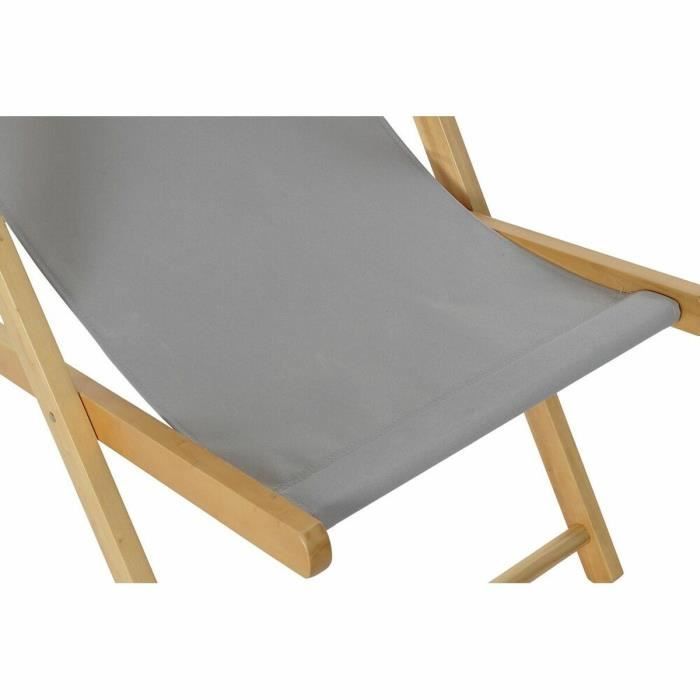 Chaise Longue - WADIGA - Gris - 77 Cm - 57,5 Cm - 113 Cm