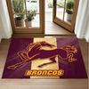 Brisbane Broncos Design Crystal Velvet Rug Soft Decorative Mat for Bedroom Entrance