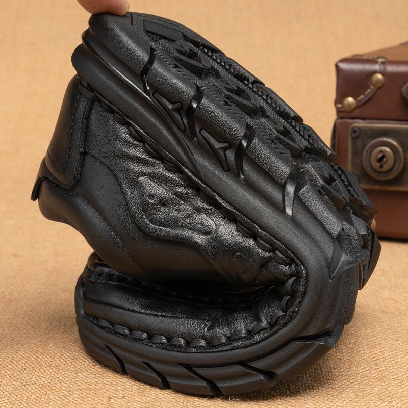 Wide Head Business Formal Suit Top Layer Cowhide Men's Casual Leather Shoes Soft Leather Thick Sole Leather Shoes Men's Shoes