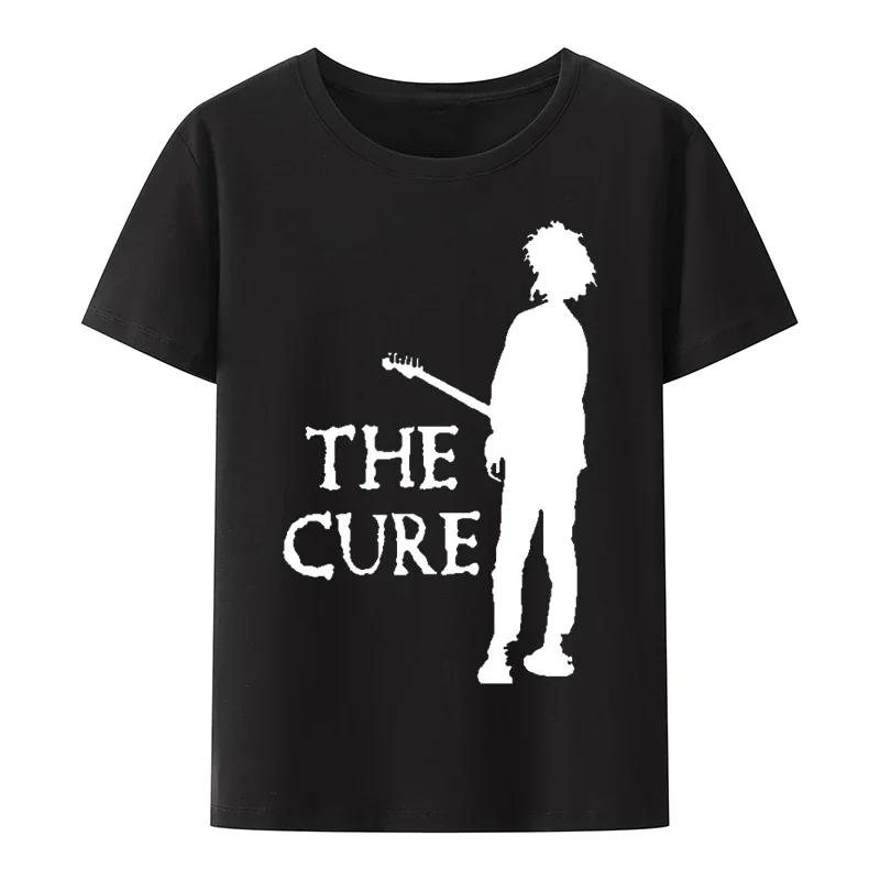 Футболка унисекс от The Cure в стиле хип-хоп черная хлопковая футболка летняя повседневная футболка в стиле аниме L 2159₽