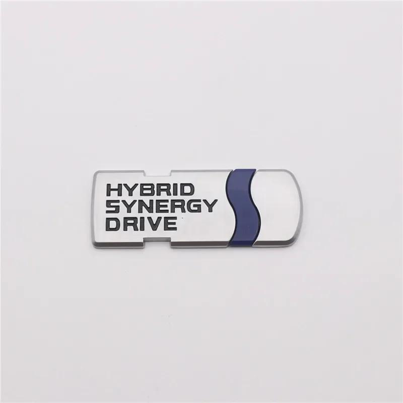 3D Metal Black Chrome HYBRID Synergy Drive Logo Emblem Car Fender Badge Trunk Decal For Camry Auto Sticker Accessories