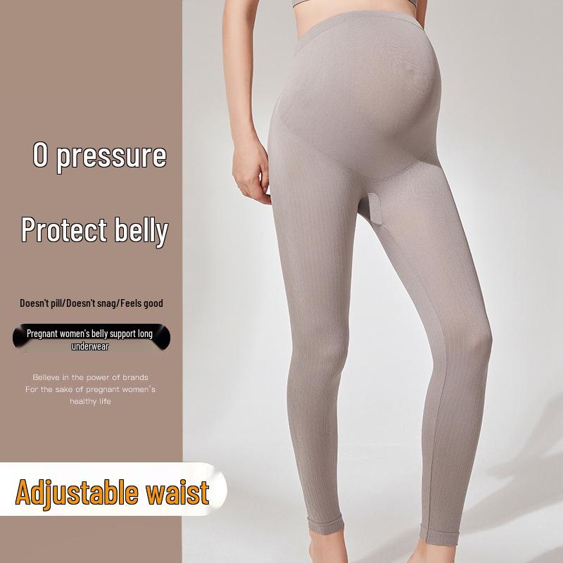Pregnancy Leggings: Non-Slip, Elastic Waistband, Belly Support, Micro-Compression, 9-Point Fit for Autumn