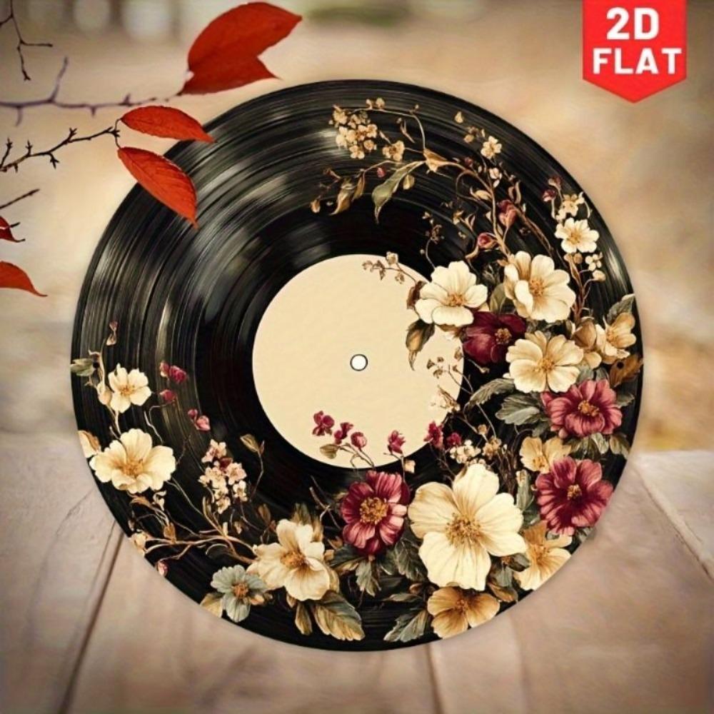 Retro Vinyl Record Metal Painting Wall Decor for Living Room Bar Cafe