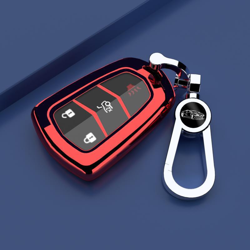 Premium 2023 Cadillac XT4 Key Case with Men's Buckle - High-End Interior Decoration Shell