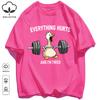 The Great Goose Striving For Fitness T-Shirt Unisex Loose Cotton Tee Trendy Summer Short Sleeve Unisex All-Match Hip Hop Clothing