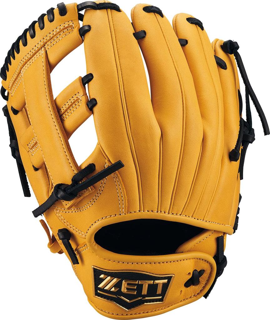 ZETT Youth Baseball Softball Ground Hero True Yellow BJGB76525F Glove, All-Around, Left-Handed Throw, (5400), Size Small,