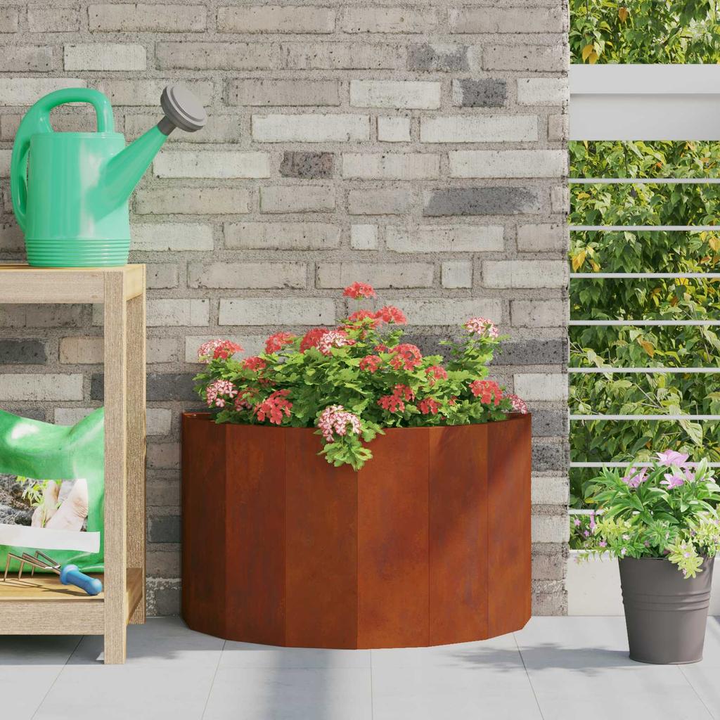 Rustic Planter Box 60 X 30 X 35 Cm Weatherproof Steel