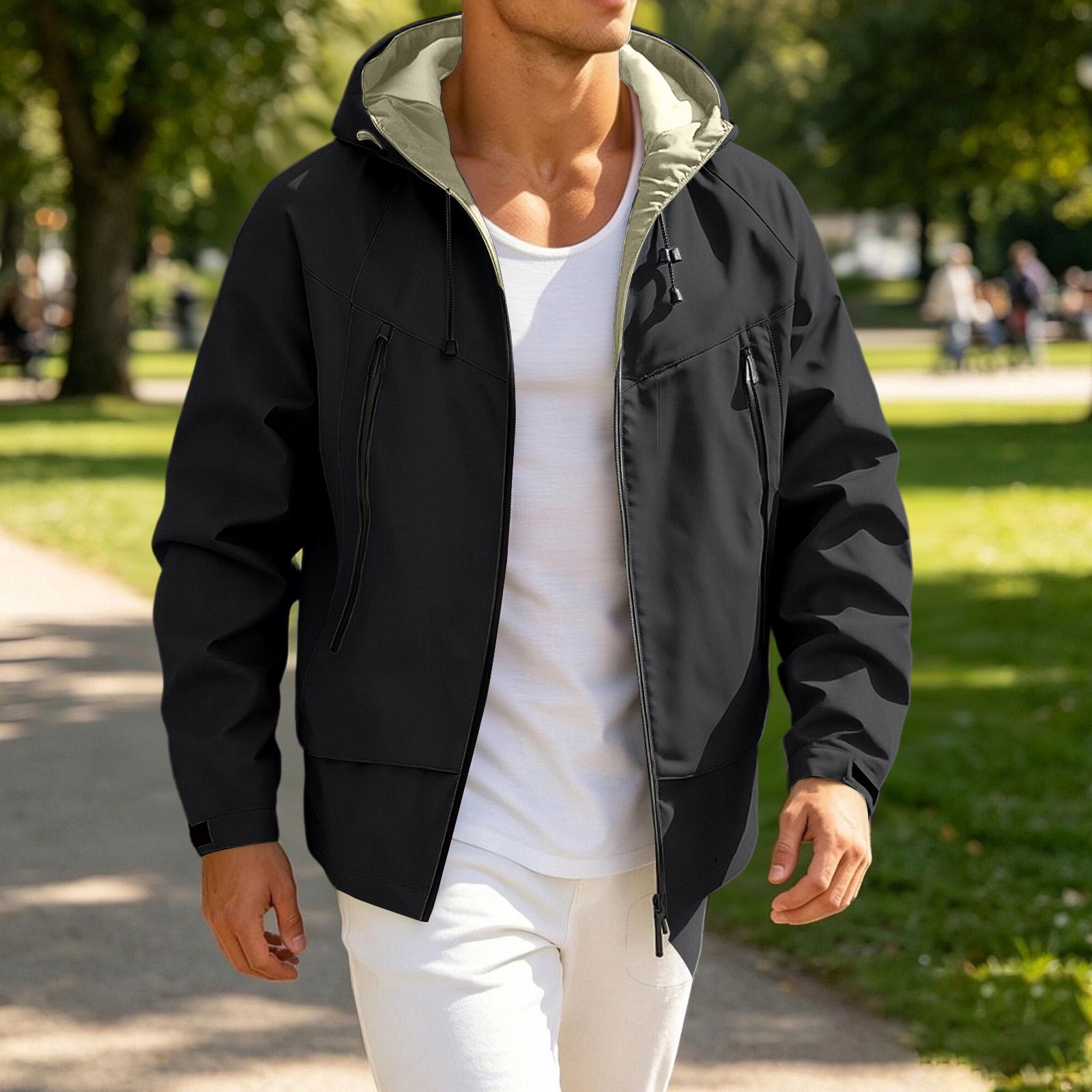 Men s Hardshell Jacket for Hiking Rain and Wind S
