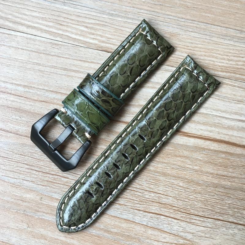 Модный кожаный ремешок для часов ручной работы 22 мм 24 мм — фото 4