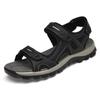 Men's Summer Velcro Cowhide Sandals: First-Layer Beach & Outdoor Wear