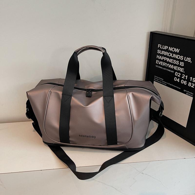 Dry and Wet Separate Travel Bag Women's Large Capacity Outdoor Duffel Bag Extensible Lightweight Yoga Fitness Bag