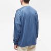 Adidas Originals Rekive Allover Striped Print Crew Neck Long Sleeve T-Shirt Men Tops Blue HK7331