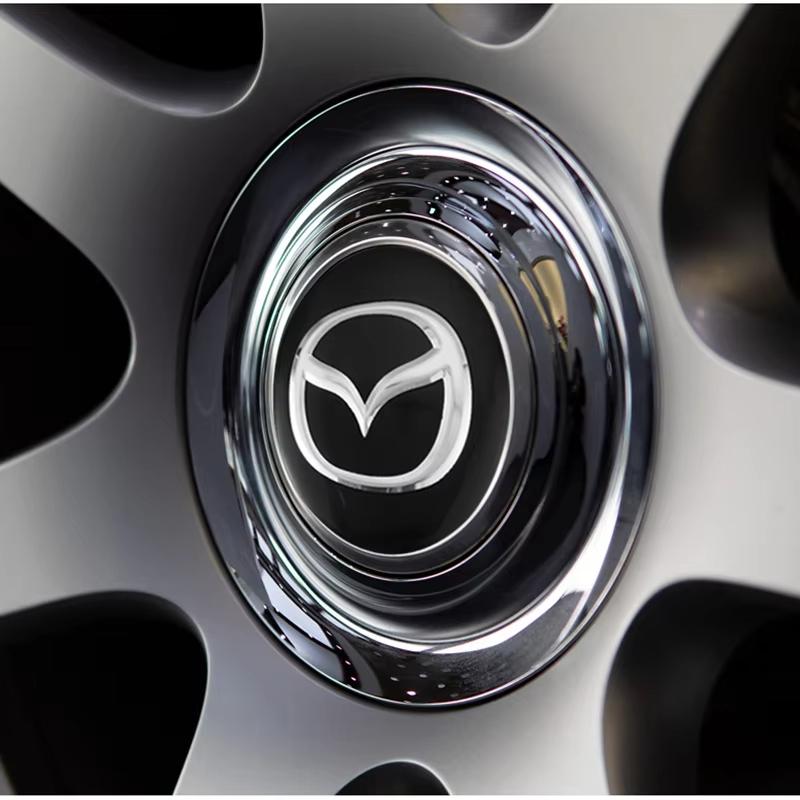 For Mazda 4pcs 56mm Car Emblem Wheel Hub Center Cap Stickers Axela Speed 6 CX3 CX4 CX5 CX7 CX8 CX9 MS Demio YTIJST