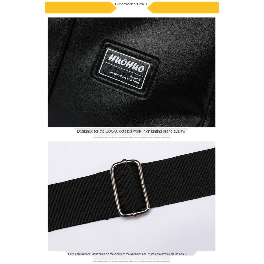 Travel Bag Unisex PU Large Capacity Adjustable Strap Travel Gym