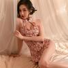 New Sex Underwear Uniform Pure Floral Hip Skirt Cheongsam Temptation Nightclub Flirting Sexy Robe Free