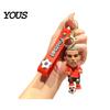 Keychain Charm Pendant, Football Star Figure Key Holder with Exquisite Craftsmanship Lanyard, Bag Pendant for Backpacks Handbags Cars Wallets