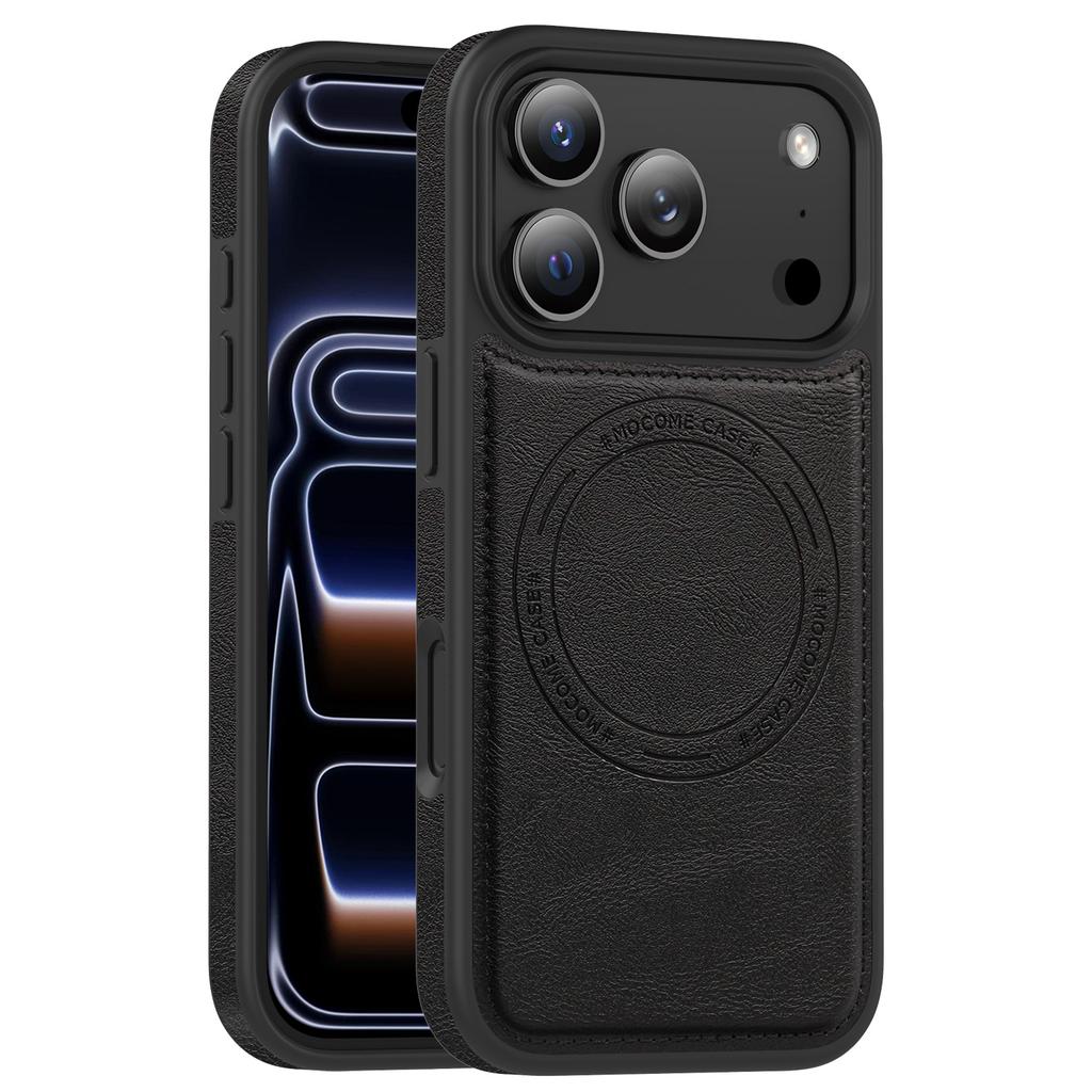 For iPhone 17 Pro Case Compatible with MagSafe Leather Back Phone Cover