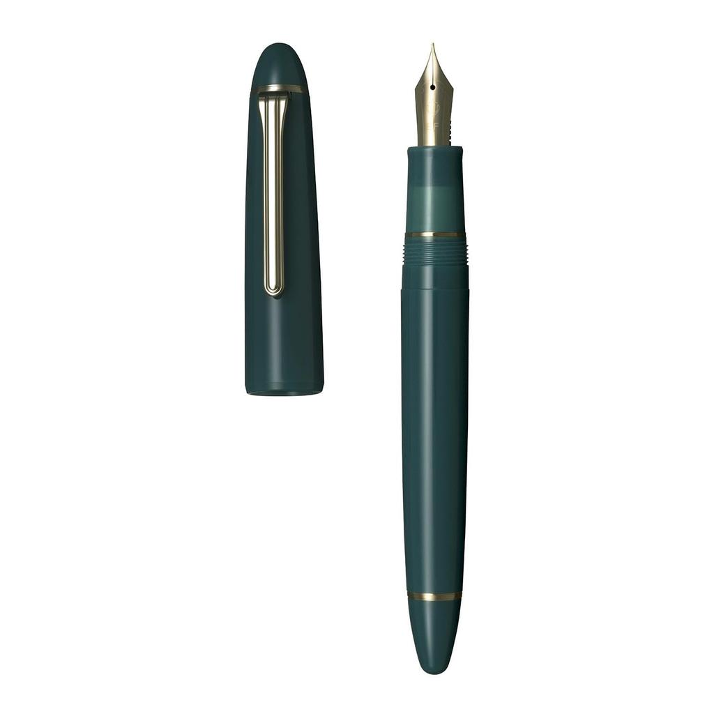 Sailor Profit Casual L Fountain Gold Clear Bold Made in Pen, Trim, Green, Nib, Japan, 11-0820-660