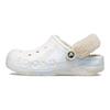 Crocs Bayou Fleece Marble Pattern EVA Clogs Women Clogs White 209241-94S