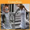 Elegant Floral Sequin V Neck Dress With Zipper For Summer Formal Events