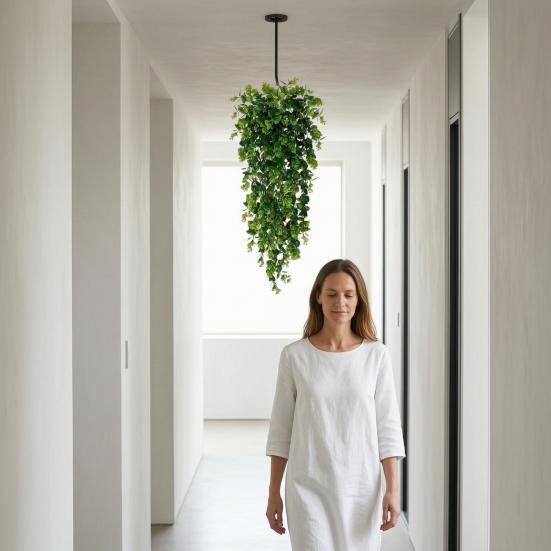 Weatherproof Hanging Plants for Garden Artificial Plant Vines, Flexible Plastic Rattan Waterproof Fake Decorative Window Frames No