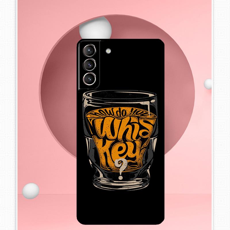 Cigar and Whiskey Case For Samsung Galaxy S24 S23 Ultra S22 S20 FE S21 FE Note 10 20 S8 S9 S10 Plus Cover
