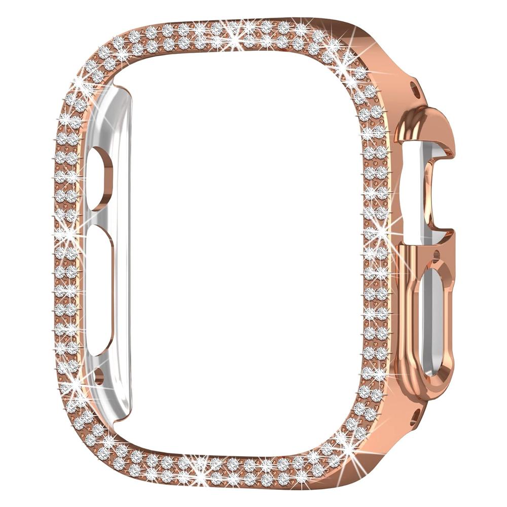 Diamond Cover For Apple Watch Case Ultra/Ultra 2 49mm Accessories Protector Diamond Hard PC Bumper Frame iWatch Protective Cases