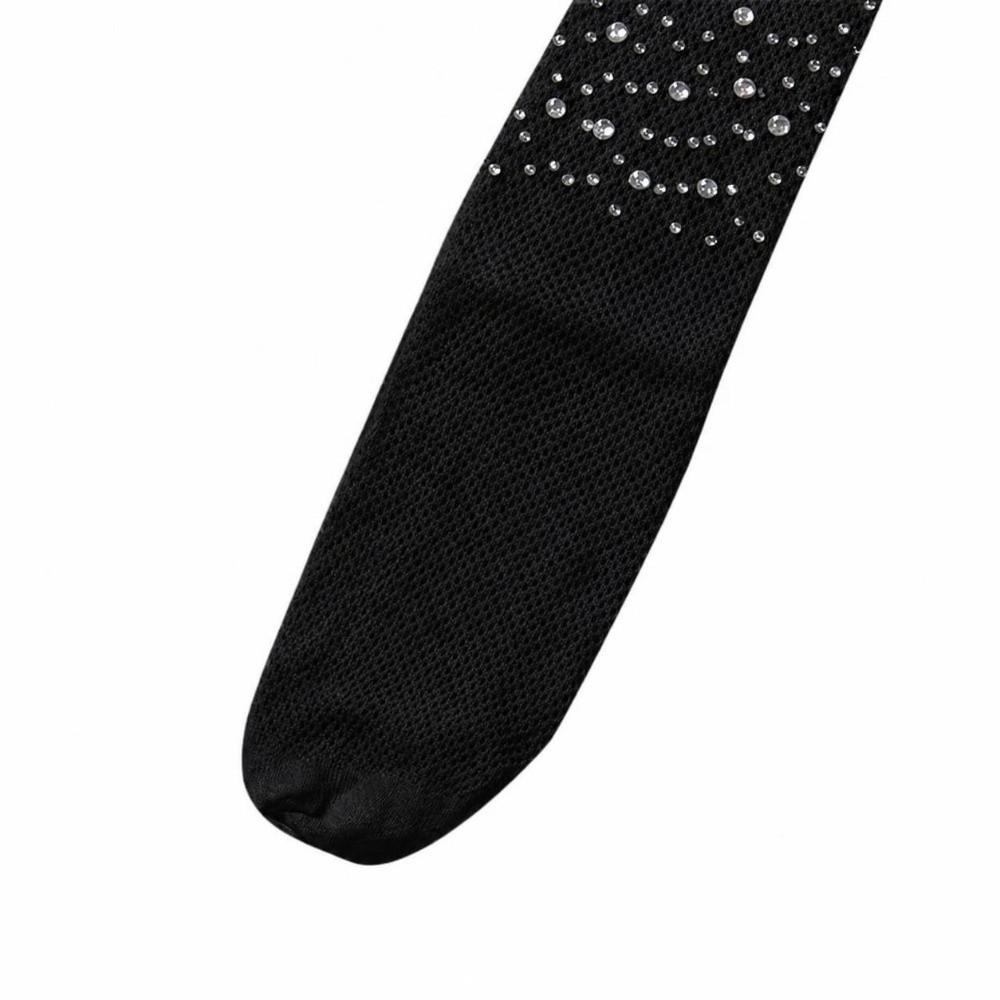 Hollow Lace Design Rhinestone Fishnet Stockings  for Girls with A Height of 125-160cm