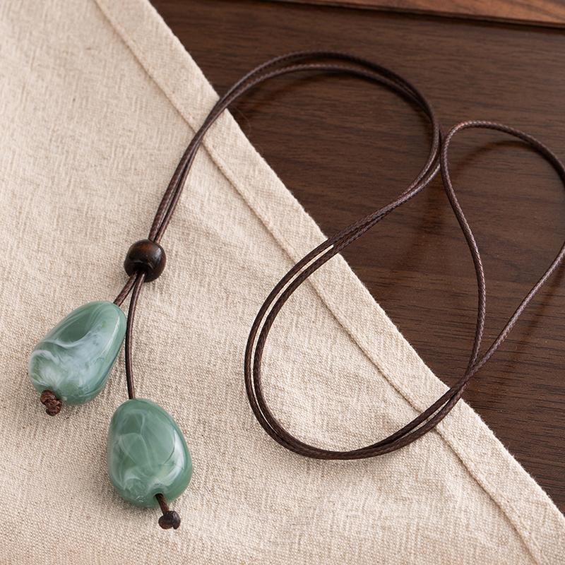 Żywiczne Okrągłe Puste Wisiorki Naszyjniki Dla Kobiet Modne Czarne Skórzane Sznurki Długie Naszyjniki Łańcuszki do Swetra Biżuteria na Imprezę