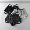 Women's High-Waist Summer Shorts - Spicy Girl Style, Elastic Waist, Slimming, Loose Fit, Wide-Leg Casual Sports Hot Pants.