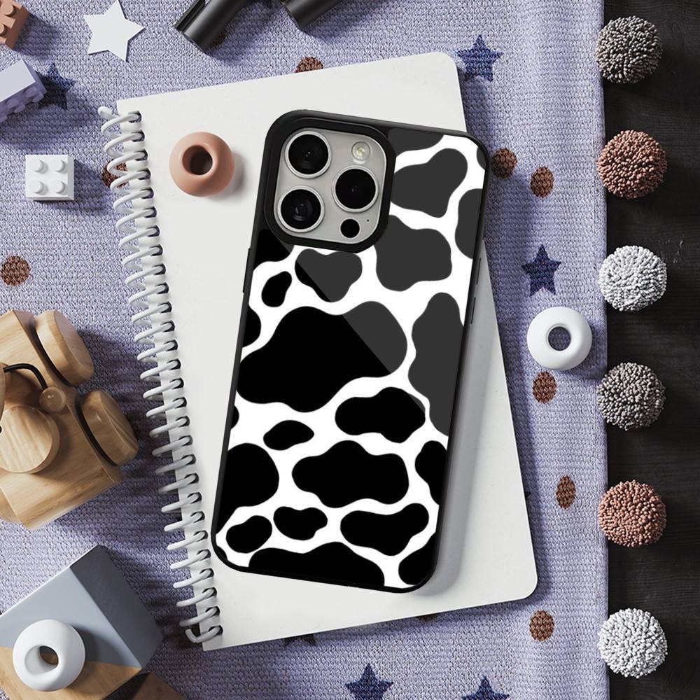 Cute Cartoon Print Cow For iPhone 12,14,11,15,13,16,17,For Magsafe,Plus,Mini, Pro,Max,Magnetic Wireless Charging Case