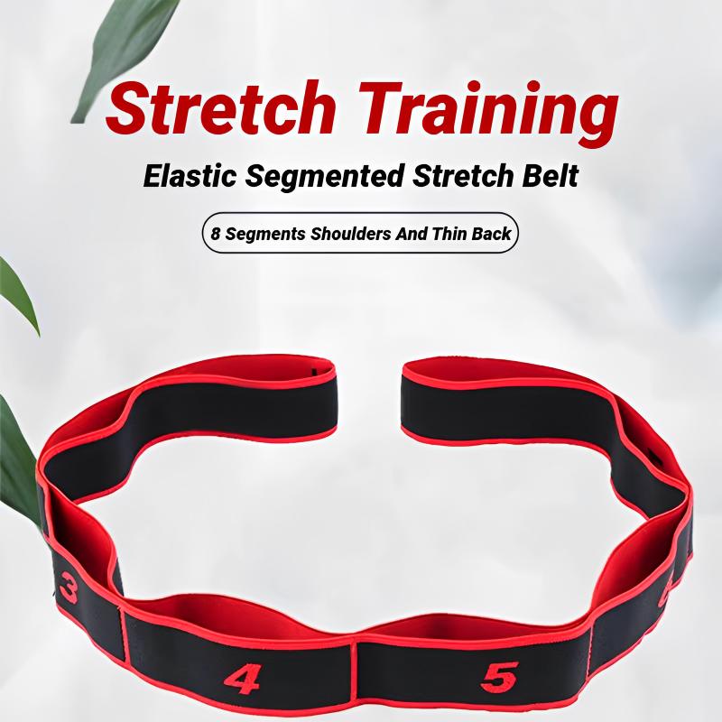 8 Section Dance Resistance Band Yoga Stretching Pilates Fitness Digital Elasticity Training Belt