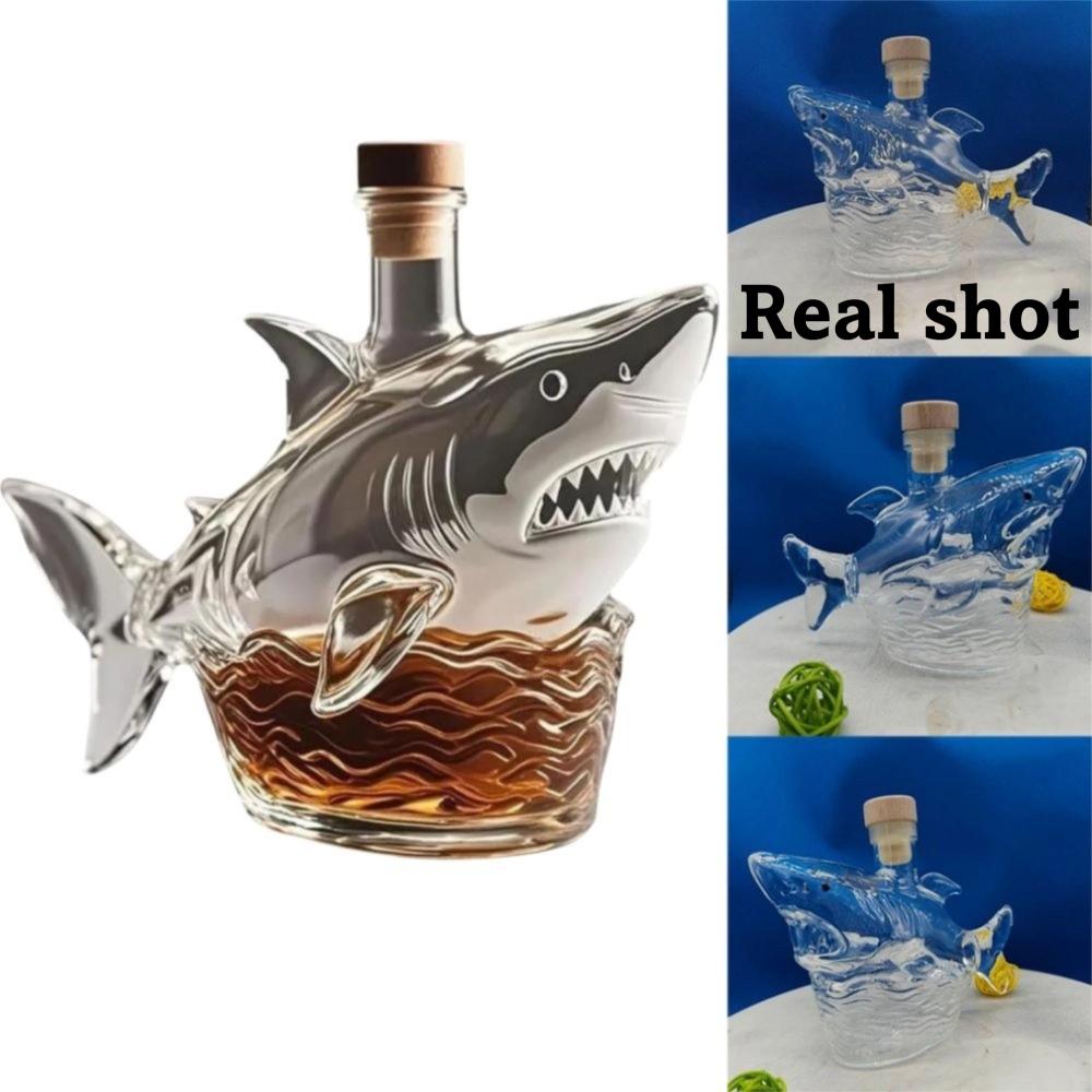 Shark Statue Wine Bottle 320 Ml Wine Decanter Creativity Whiskey Bottle  Home Bar