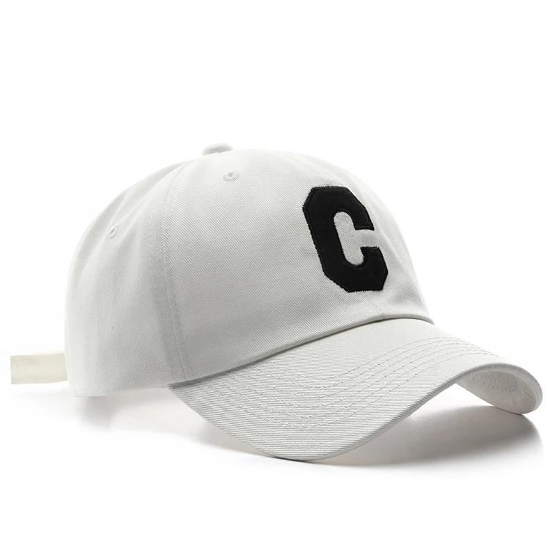 New Retro C Letter Embroidered Unisex Baseball Cap for Women Hip Hop Solid Snapback Hats Men Adjustable Summer Sun Trucker Hat