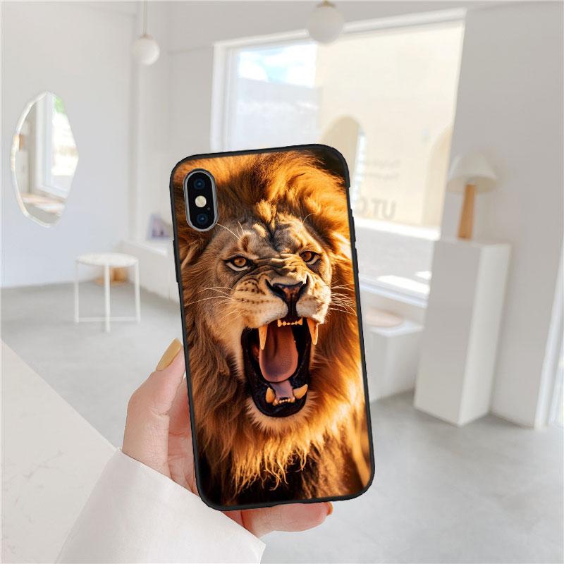 LO5 Animal Lion Soft Shell Phone Case for Samsung Galaxy S20 S21 S22 Ultra FE + Plus A21S A22 A24 A25 A26 A30 A30S A31