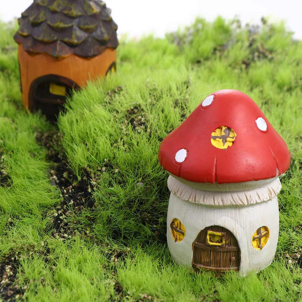 Micro Landscape Resin Garden Mushrooms Mushrooms Mushrooms House Model Courtyard