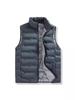 Men's Plus Size Stand Collar Sports Down Vest - Korean Style, Warm, Autumn/Winter.