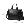 SCHWARZETIENNE Men's Genuine Leather Business Briefcase