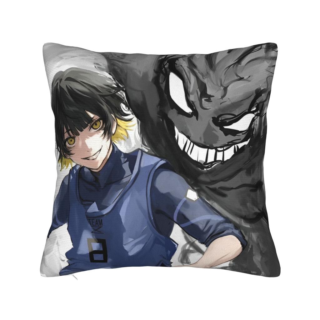 Blue Lock Bachira Yoichi Isagi Pillow Covers Cushion Cover Decorations Football Manga Throw Pillow Case Cover Sofa Multi Size